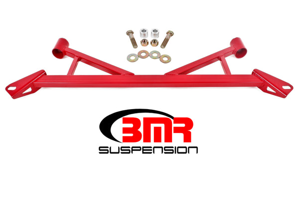 BMR 15-17 S550 Mustang Front 4-Point Subframe Chassis Brace - Red - Bull Strap