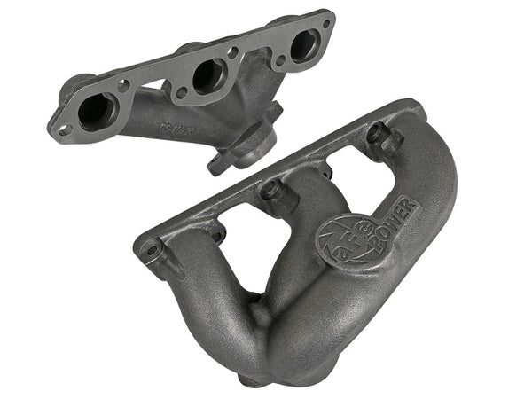 aFe BladeRunner Ported Ductile Iron Exhaust Manifold 07-11 Jeep Wrangler (JK) V6-3.8L - Bull Strap