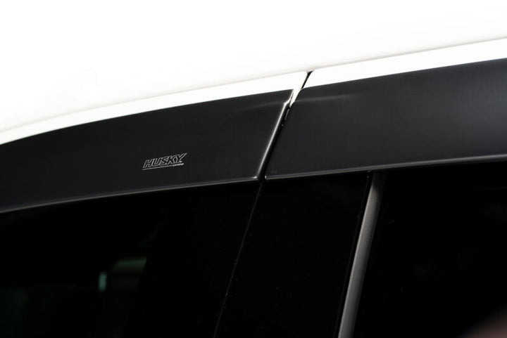 Husky Liners 10-25 Dodge RAM 2500/3500 CC In-Channel Mount Ventvisor Low Pro (4pc) - Matte Blk - Bull Strap