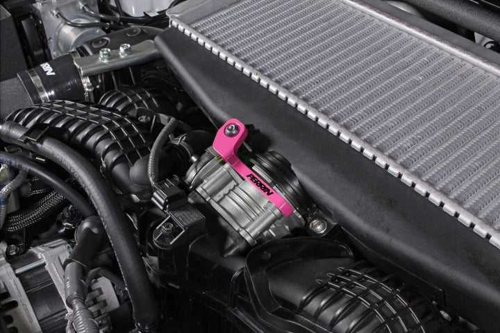 PERRIN 22-25 Subaru WRX / 19-25 Ascent / 20-25 Outback & Legacy Turbo TMIC Bracket - Hyper Pink - Bull Strap