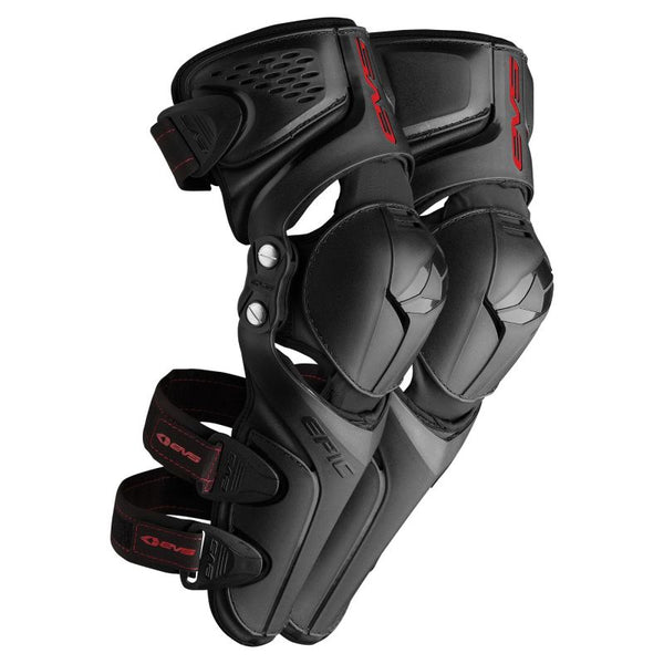 EVS Epic Knee Guard CE Black Pair Small/Medium - Bull Strap