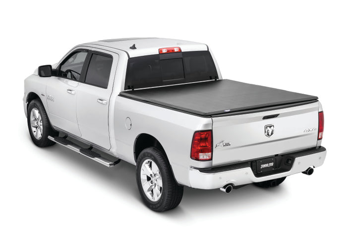 Tonno Pro 09-19 Dodge RAM 1500 6.4ft Fleetside Lo-Roll Tonneau Cover - Bull Strap