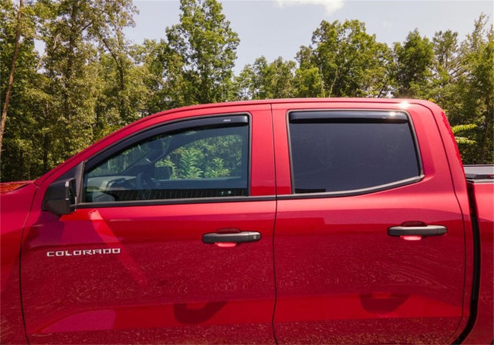 AVS 2023 Chevrolet Colorado In-Channel Ventvisor Low Profile Deflectors 4pc - Smoke - Bull Strap