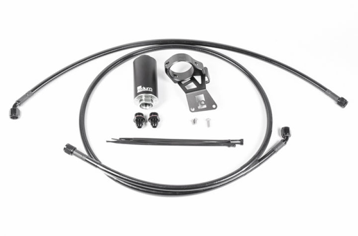 Radium Engineering Mitsubishi EVO X Fuel Hanger Feed Kit - Stainless Filter - Bull Strap