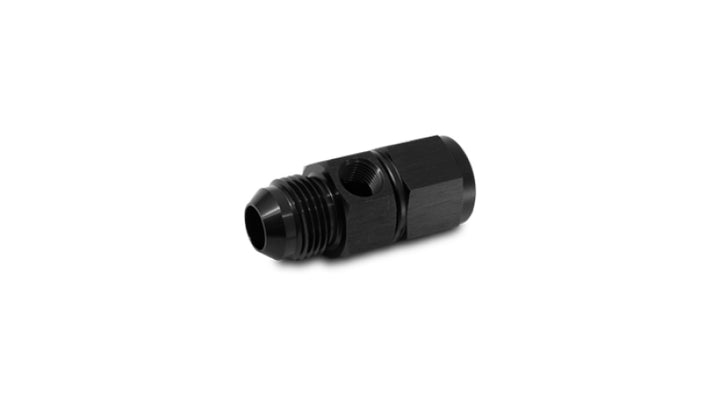 Vibrant -8AN Male to -8AN Female Union Adapter Fitting w/ 1/8in NPT Port - Bull Strap