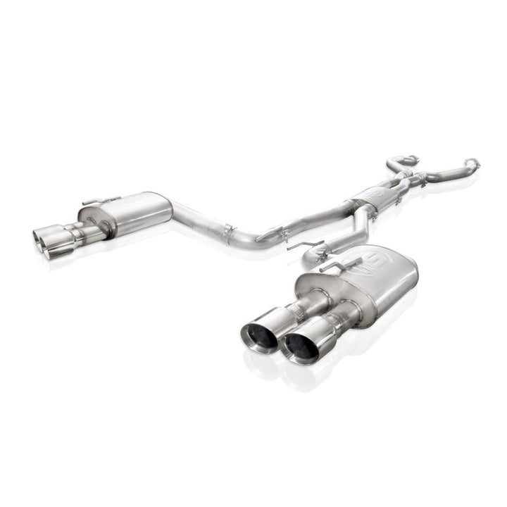 Stainless Works 2008-09 Pontiac G8 GT 3in Catback Systemt X-Pipe Turbo Chambered Muffler 3.5in Tips - Bull Strap