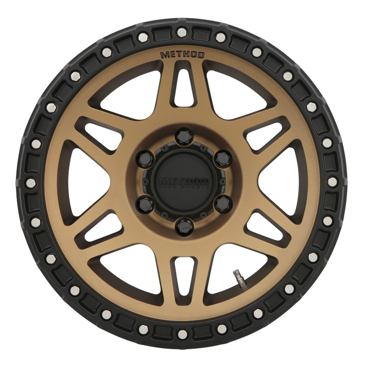 Method MR312 17x8.5 0mm Offset 6x5.5 106.25mm CB Method Bronze/Black Street Loc Wheel - Bull Strap