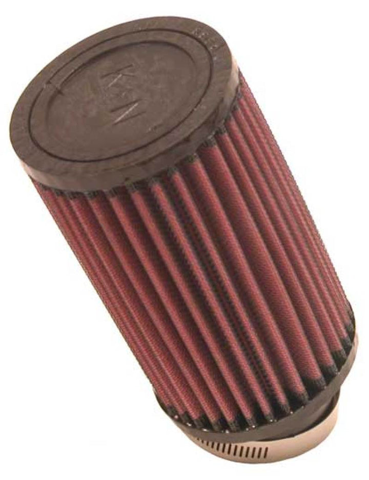 K&N Filter Universal Rubber Round Air Filter 20 Deg Flange Angle 2.25in Flange ID x 3.5in OD x 6in H - Bull Strap