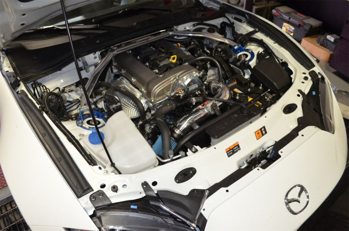 Injen 16-19 Mazda MX-5 2.0L 4Cyl Black Short Ram Intake w/MR Tech & Heat Shield - Bull Strap