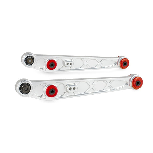 Skunk2 Honda/Acura EK Alpha Series Rear Lower Control Arm Set - Clear - Bull Strap