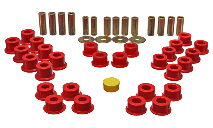 Energy Suspension 90-97 Mazda Miata Red Rear Control Arm Bushing Set - Bull Strap