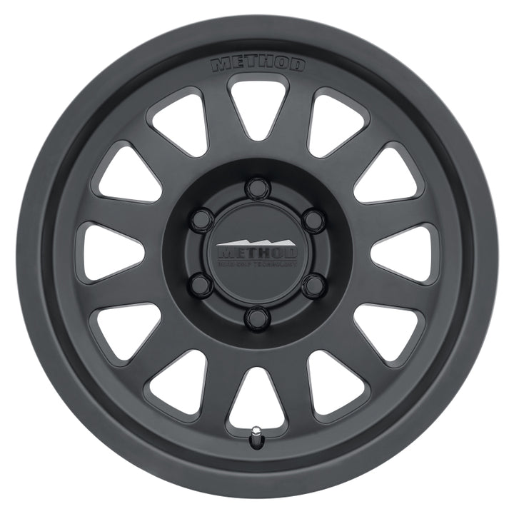 Method MR704 17x8.5 0mm Offset 8x170 130.81mm CB Matte Black Wheel - Bull Strap