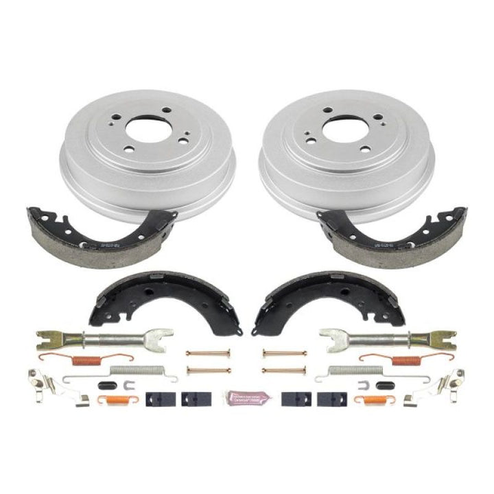 Power Stop 96-00 Honda Civic Coupe Rear Autospecialty Drum Kit - Bull Strap