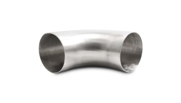Vibrant 4.0in OD 5.91in Tangent Length T304 SS 90 Deg Mandrel Bend w/Extended Leg Length - Bull Strap