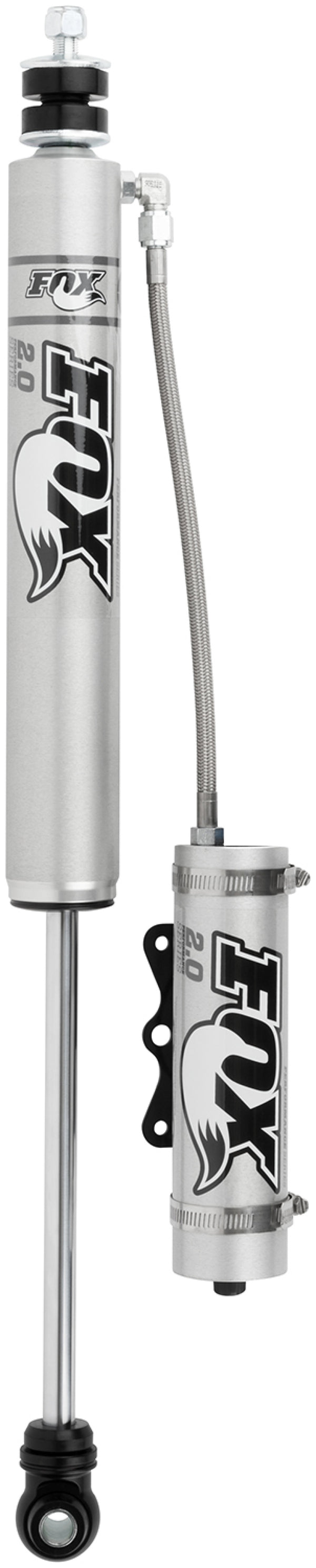 Fox 05+ Ford SD 2.0 Performance Series 10.1in. Smooth Body Remote Res. Front Shock / 4-5in. Lift - Bull Strap