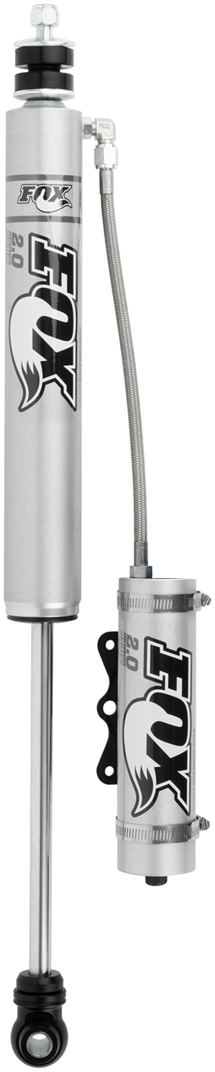 Fox 05+ Ford SD 2.0 Performance Series 10.1in. Smooth Body Remote Res. Front Shock / 4-5in. Lift - Bull Strap