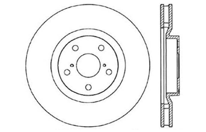 StopTech 93-98 Toyota Supra Turbo Drilled Left Front Rotor - Bull Strap