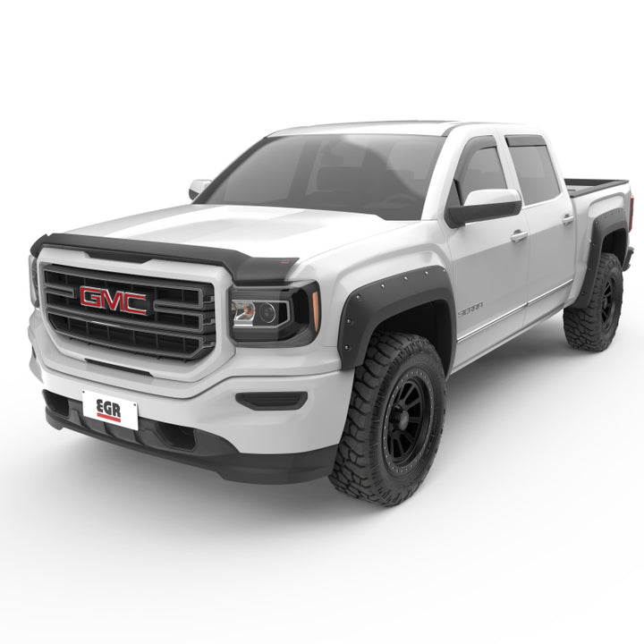 EGR 14+ GMC Sierra Superguard Hood Shield - Matte (301585) - Bull Strap