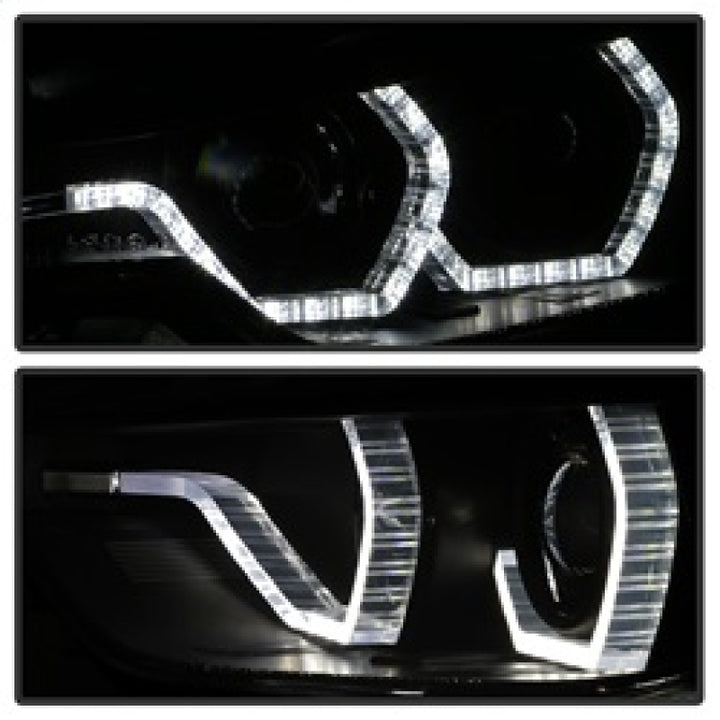 Spyder 12-14 BMW F30 3 Series 4DR Projector Headlights - LED DRL - Blk Smoke PRO-YD-BMWF3012-DRL-BSM - Bull Strap