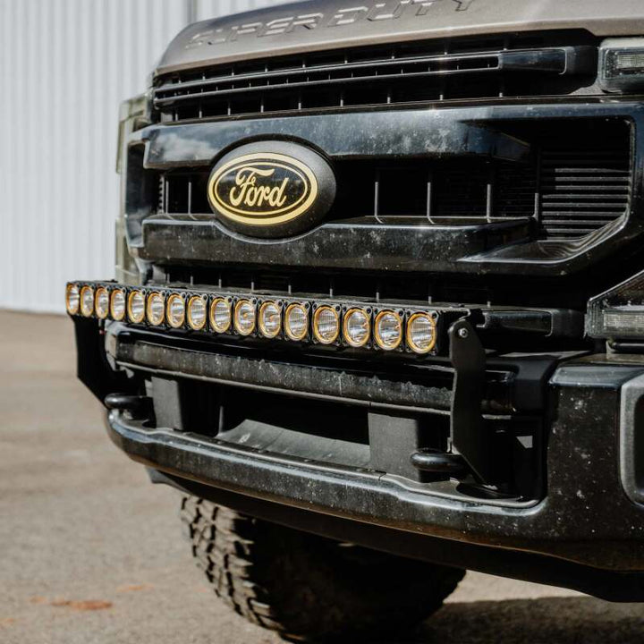KC HiLiTES 2017+ Ford Super Duty Front Bumper Light Bar Mount For 40in Flex Era LED Light Bar - Bull Strap