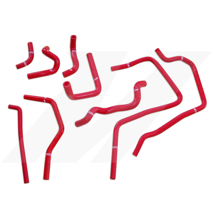 Mishimoto 01-05 Subaru WRX Red Silicone Ancillary Hoses - Bull Strap