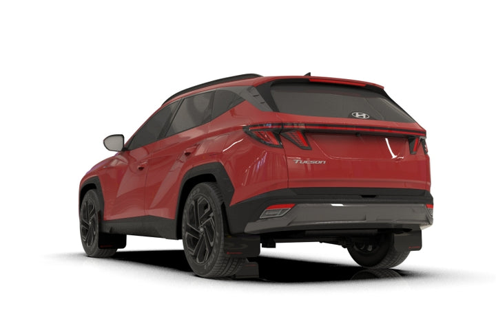 Rally Armor 2025+ Hyundai Tucson (Excl. ICE & XRT) Black UR Mud Flap w/ Dark Grey Logo - Bull Strap