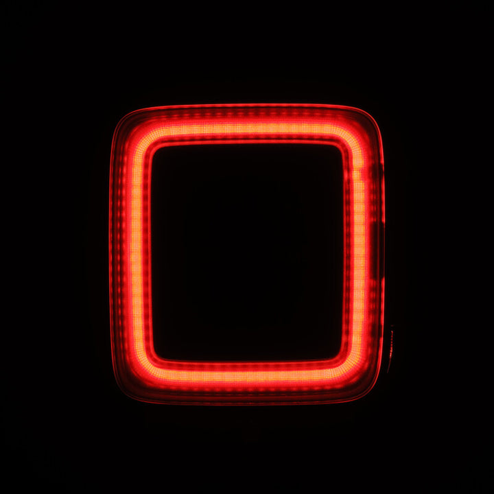 AlphaRex 18-23 Jeep Wrangler JL NOVA Prismatic LED Taillights Alpha-Black - Bull Strap