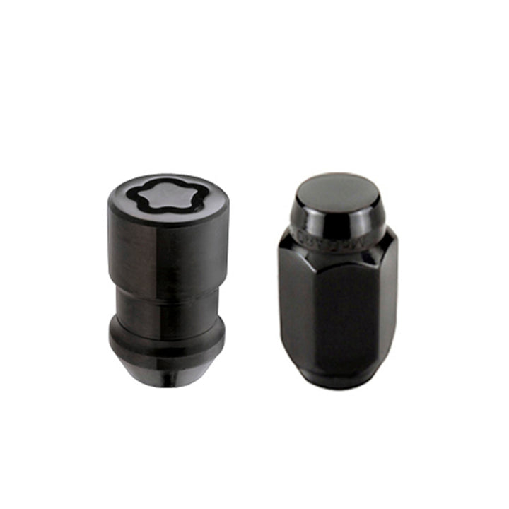 McGard 6 Lug Hex Install Kit w/Locks (Cone Seat Nut) M12X1.5 / 13/16 Hex / 1.5in. Length - Black - Bull Strap