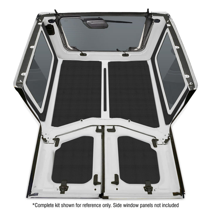 DEI 18-23 Jeep Wrangler JL 2-Door Boom Mat Headliner - 5 Piece - Black - Bull Strap