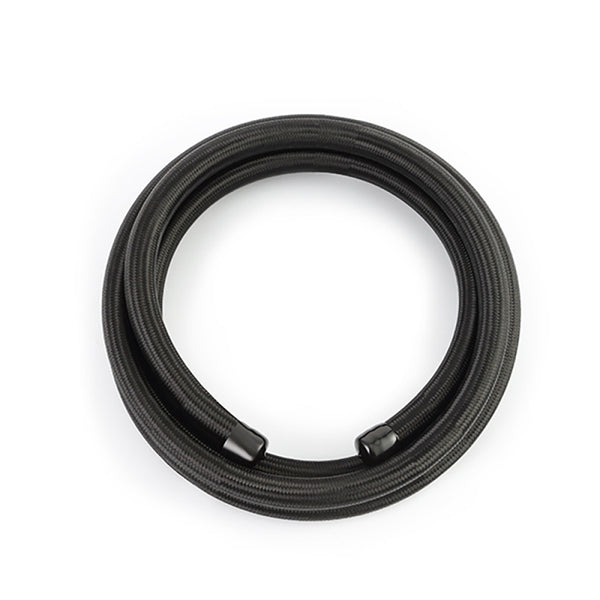 Mishimoto 10Ft Stainless Steel Braided Hose w/ -10AN Fittings - Black - Bull Strap