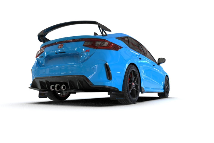 Rally Armor 23-25 Honda Civic Type R Black Mud Flap Grey Logo - Bull Strap