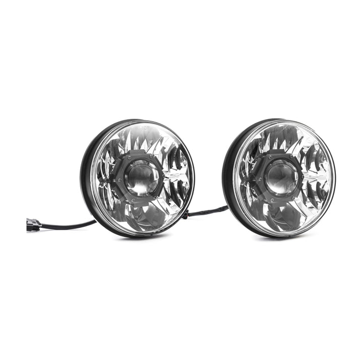 KC HiLiTES 18-20 Jeep JL/JT 7in. Gravity LED Pro DOT Approved Replac. Headlight (Pair Pack Sys) - Bull Strap