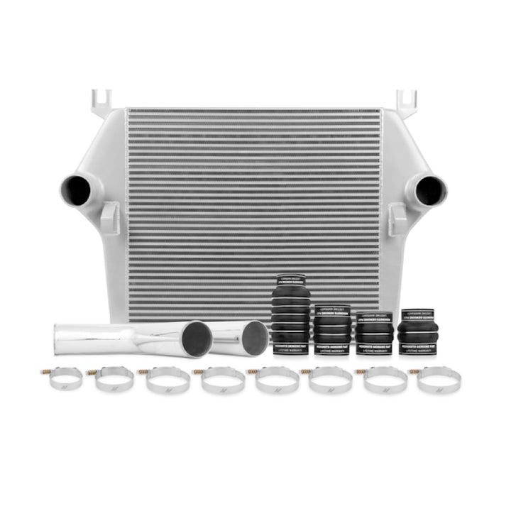 Mishimoto 03-07 Dodge 5.9L Cummins Intercooler Kit w/ Pipes (Silver) - Bull Strap