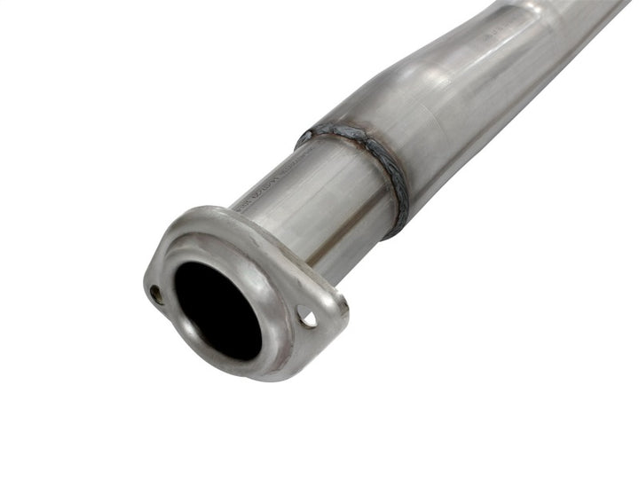aFe Atlas Exhausts 4in Cat-Back Aluminized Steel Exhaust Sys 2015 Ford F-150 V6 3.5L (tt) Black Tip - Bull Strap