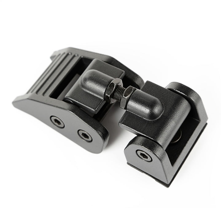 Rugged Ridge 07-18 Jeep Wrangler JK Textured Black Hood Catches - Bull Strap