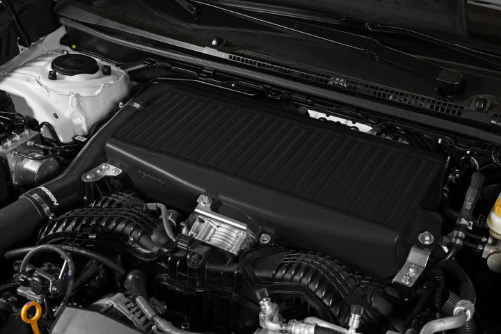 PERRIN 22-25 Subaru WRX / 19-25 Ascent / 20-25 Outback & Legacy Turbo Top Mount Intercooler - Black - Bull Strap