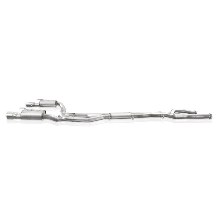 Stainless Works 2008-09 Pontiac G8 GT 3in Catback Systemt X-Pipe Turbo Chambered Muffler 3.5in Tips - Bull Strap