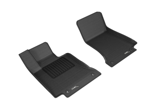 3D MAXpider 2015-2020 Mercedes Benz C-Class Sedan/Coupe W205/C205 Kagu 1st Row Floormat - Black - Bull Strap