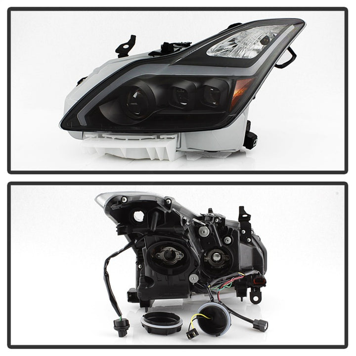 xTune Infiniti G37 Coupe (non-AFS) 08-15 Projector Headlights - Black PRO-JH-IG3708-2D-LB-BK - Bull Strap