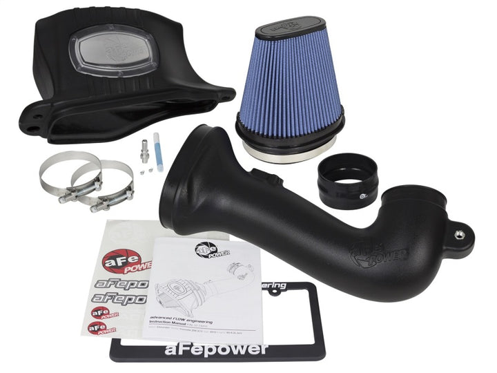 aFe Momentum Pro 5R Cold Air Intake System 15-17 Chevy Corvette Z06 (C7) V8-6.2L (sc) - Bull Strap