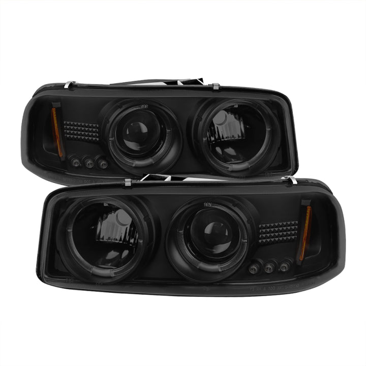 Spyder GMC Sierra 1500/2500 99-06 Projector Headlights LED Halo LED Blk Smke PRO-YD-CDE00-HL-BSM - Bull Strap
