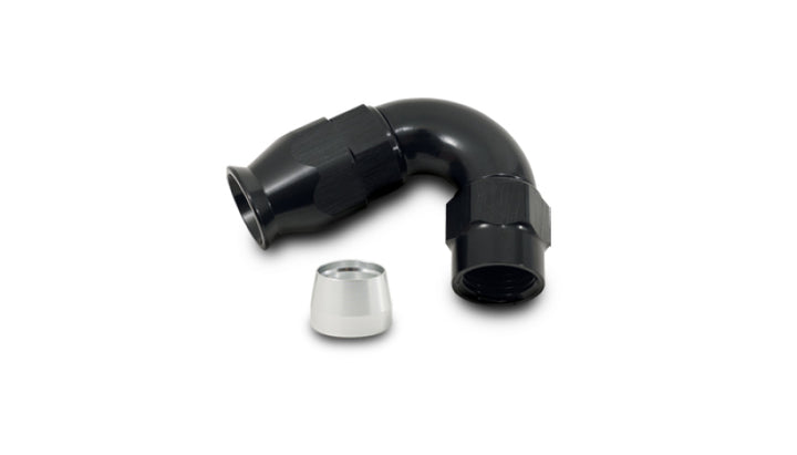 Vibrant -12AN 120 Degree Hose End Fitting for PTFE Lined Hose - Bull Strap
