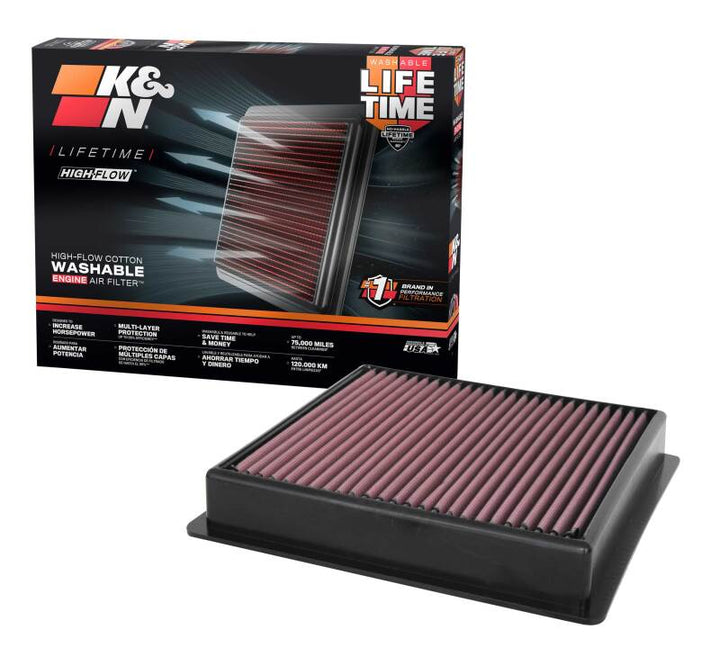 K&N 20-21 Ford F250/F350 Super Duty 6.2/6.7/7.3L V8 Replacement Air Filter - Bull Strap