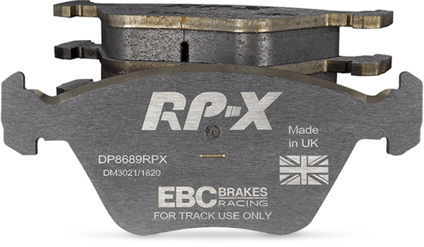 EBC Racing 16-18 BMW M2 3.0L Turbo RP-X Rear Brake Pads - Bull Strap