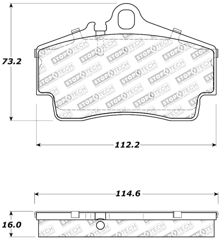StopTech Performance 97-04 Porsche Boxster / 00-08 Boxster S / 98-08 911 Rear Brake Pads - Bull Strap