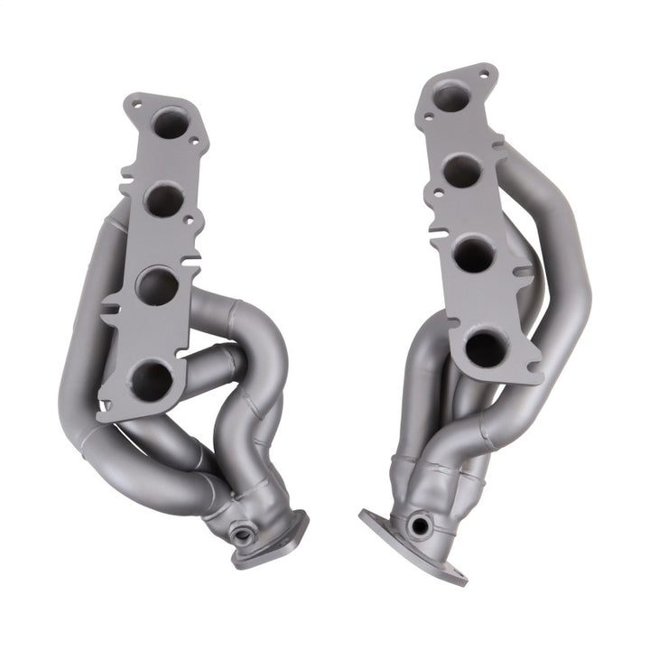 BBK 11-14 Mustang GT Shorty Tuned Length Exhaust Headers - 1-5/8 Titanium - Bull Strap