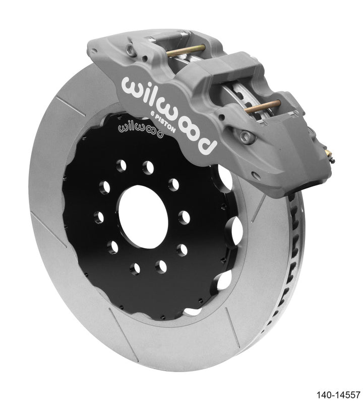 Wilwood AERO6 Front Big Brake Race Kit 14.00 Black 96-13 Chevrolet Corvette Z06 (C5/C6) w/o Lines - Bull Strap