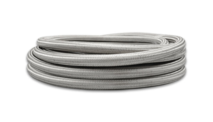 Vibrant SS Braided Flex Hose w/ PTFE Liner -6 AN (10 foot roll) - Bull Strap