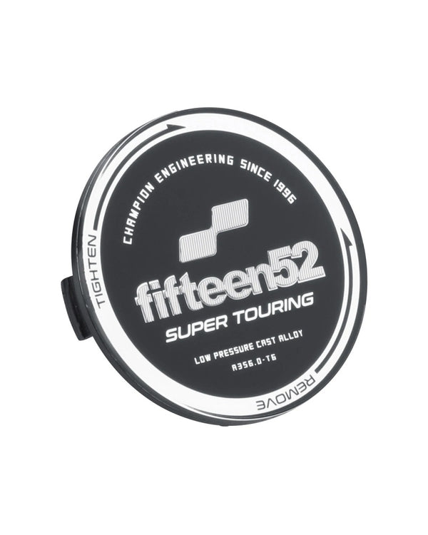fifteen52 Super Touring (Chicane/Podium) Center Cap Single - Black/Chrome - Bull Strap