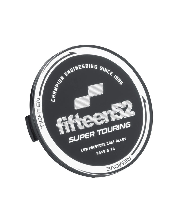 fifteen52 Super Touring (Chicane/Podium) Center Cap Single - Black/Chrome - Bull Strap